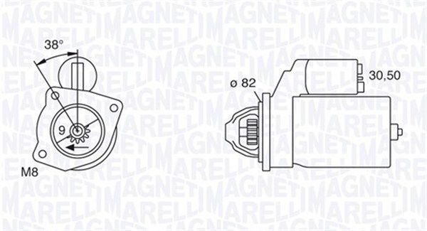 MAGNETI MARELLI Käynnistinmoottori 063114014010